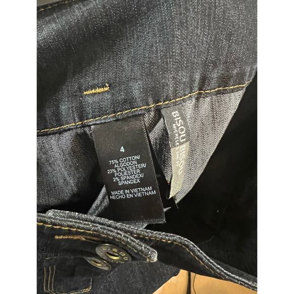Bisou Bisou Dark Rinse Straight Leg Jeans Size 4 - Picture 4 of 5